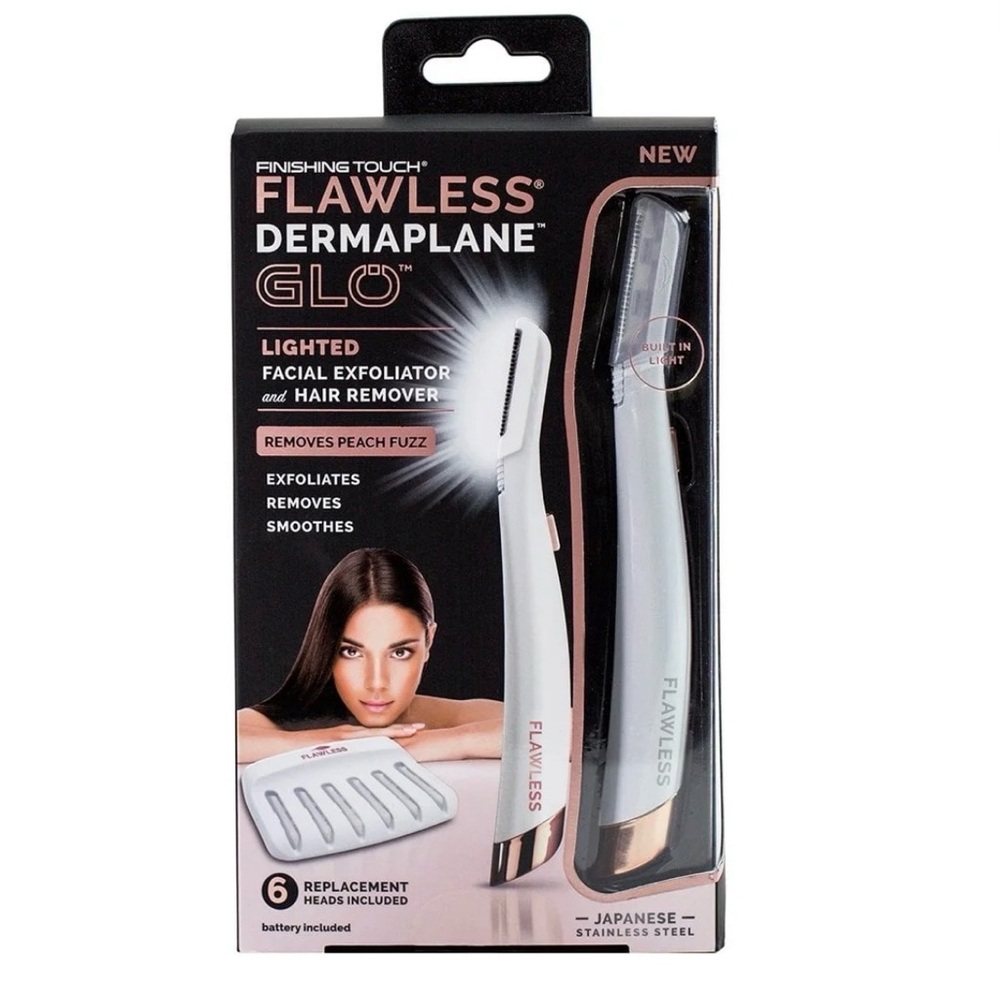 FINISHING TOUCH FLAWLESS LIGHTED DERMAPLANE GLO HAIR REMOVER (NEW WITH TAGS)